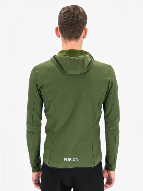 Mens recharge hoodie green rear