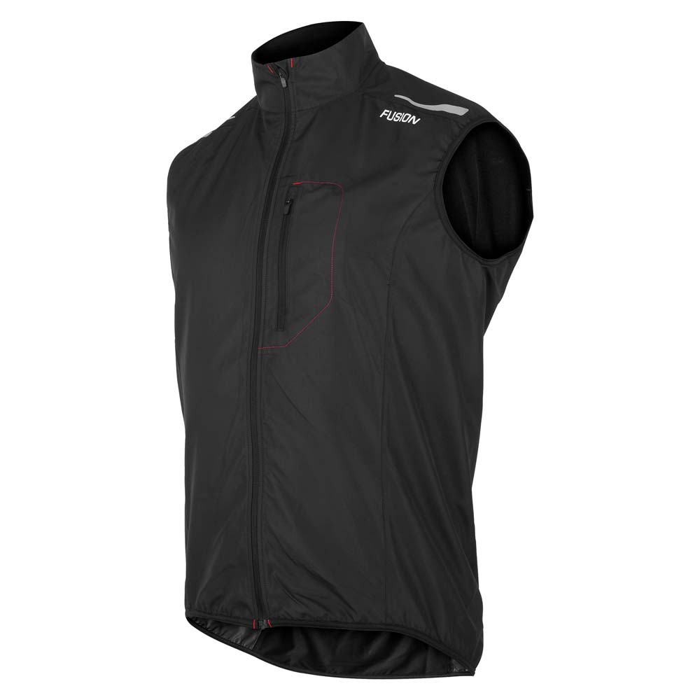 Fusion Mens S1 Shell Vest_Running_Colour: Black