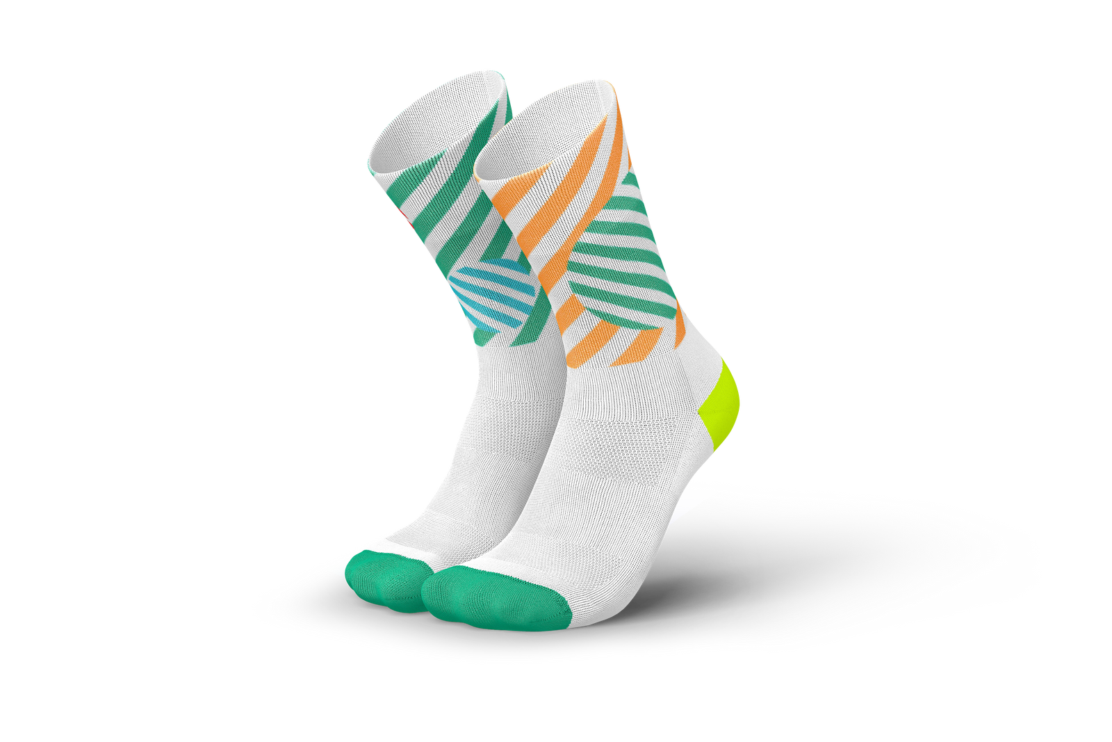 INCYLENCE Running Socks Orange Green Globes