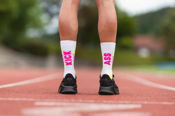 Incylence Ultralight KICKASS White Pink Long Sock Socks INCYLENCE