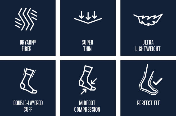 Technical information for Incylence Ultralight Socks 