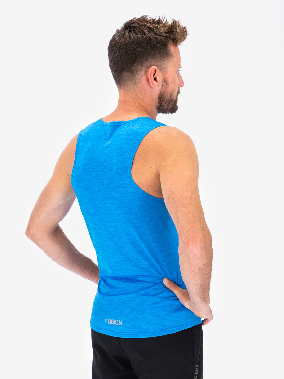 Mens running singlet blue