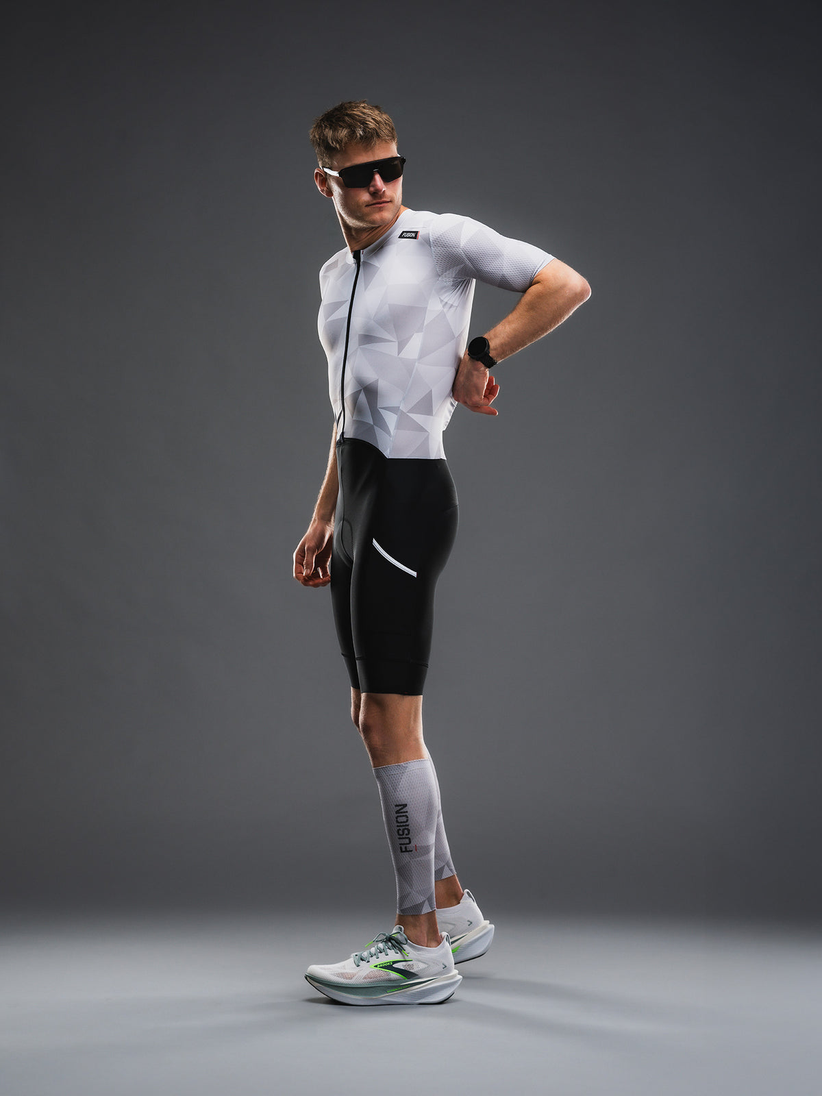 FUSION Tempo! TWO Tri Suit White/Grey