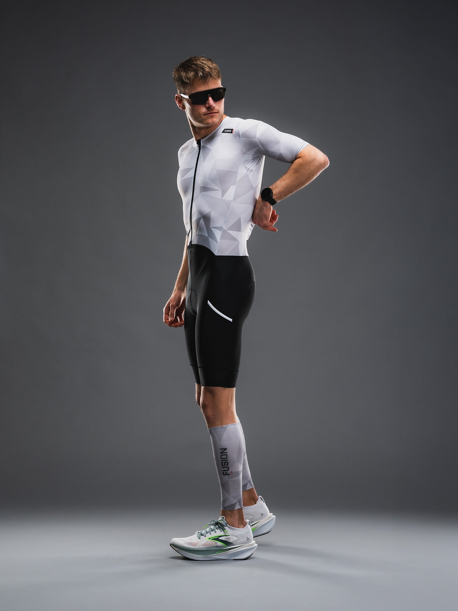 FUSION Tempo! TWO Tri Suit White/Grey