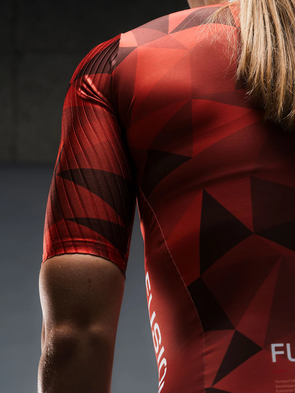 Fusion Womens Tempo ONE Tri Suit Rust sleeve design