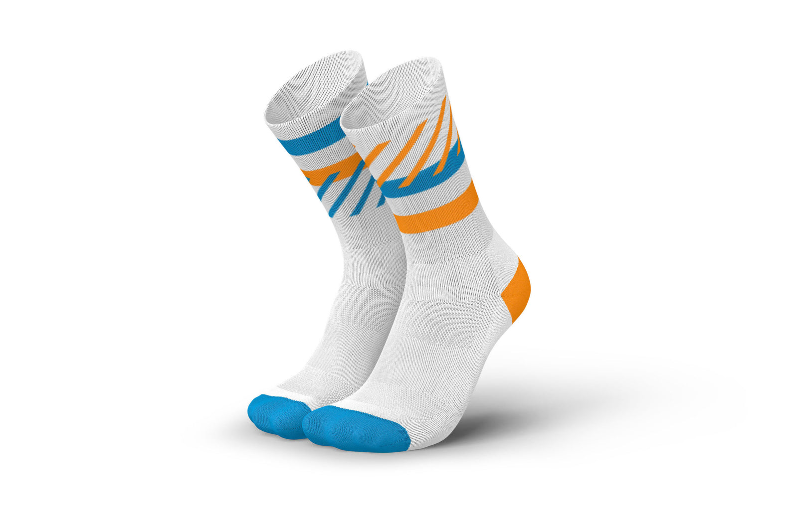 INCYLENCE Running Disrupts White Blue Orange Long Sock