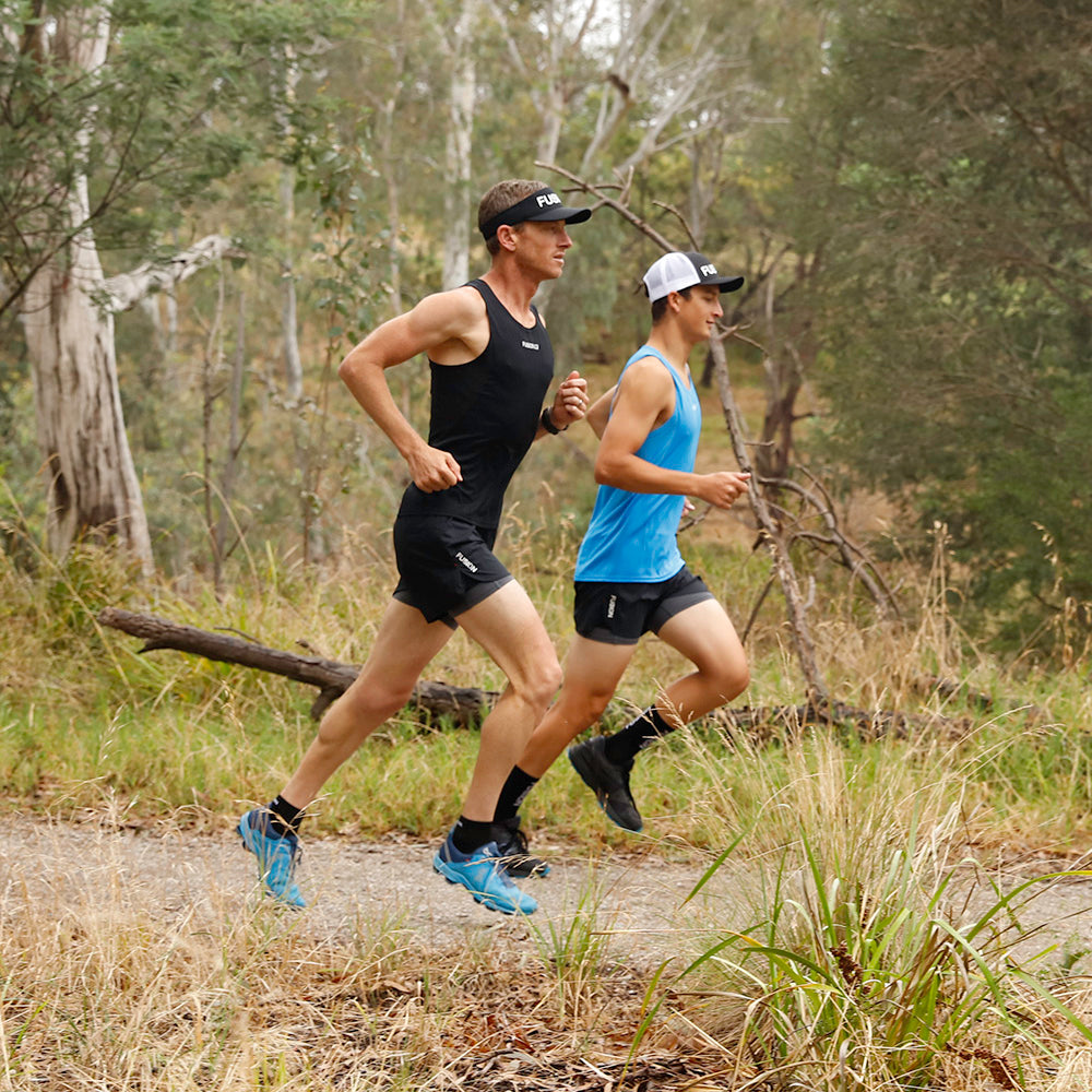 Fusion Mens C3+ Running Singlet_Colour: Black_Action