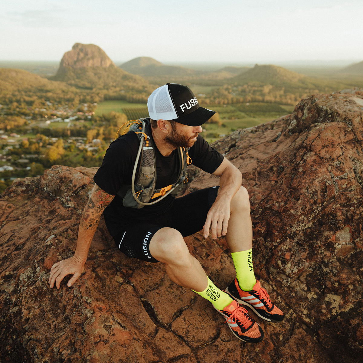 FUSION PWR Compression Socks with Coolmax_Cycling and Running_Collection: Mens_Action