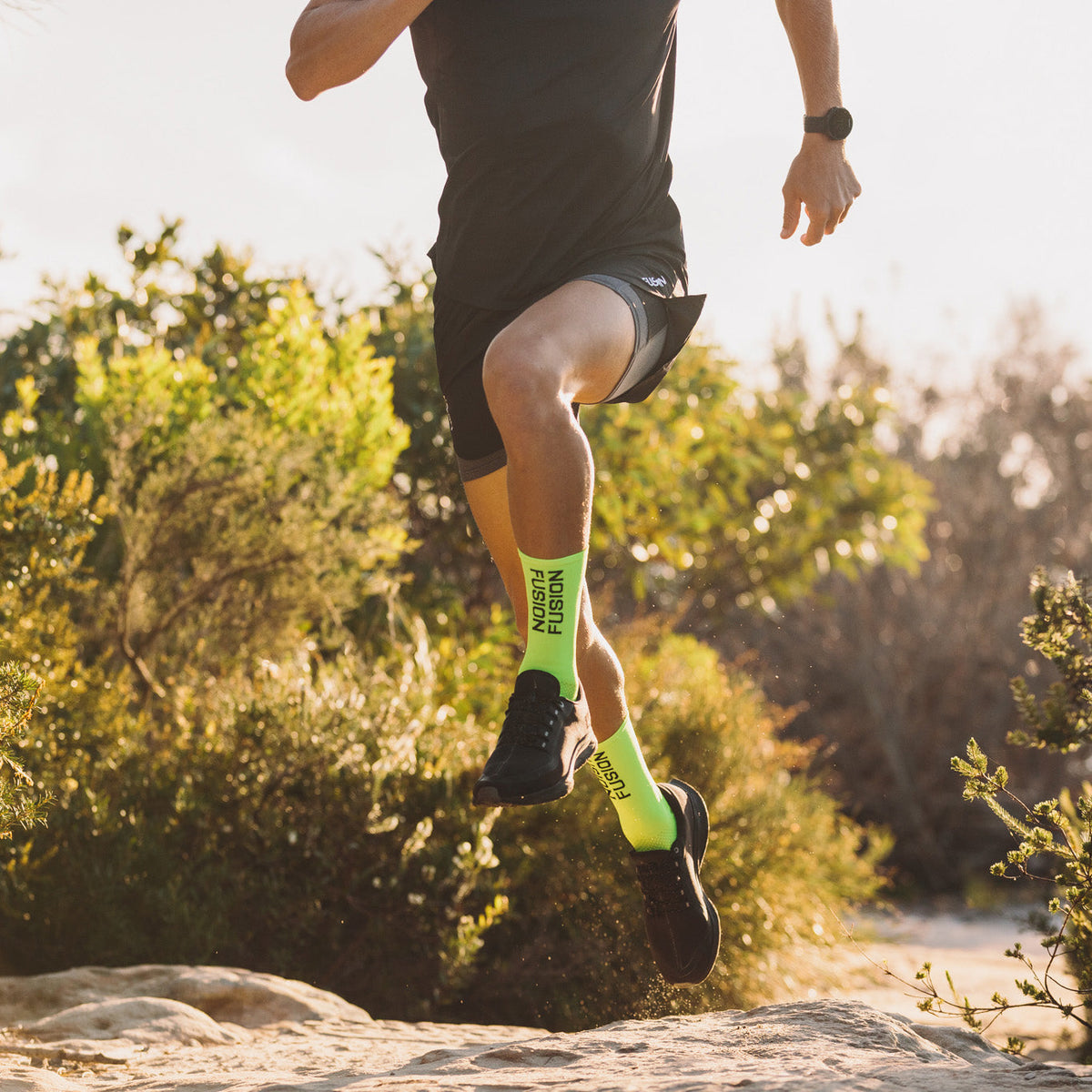 FUSION PWR Compression Socks with Coolmax_Cycling and Running_Collection: Mens_Action