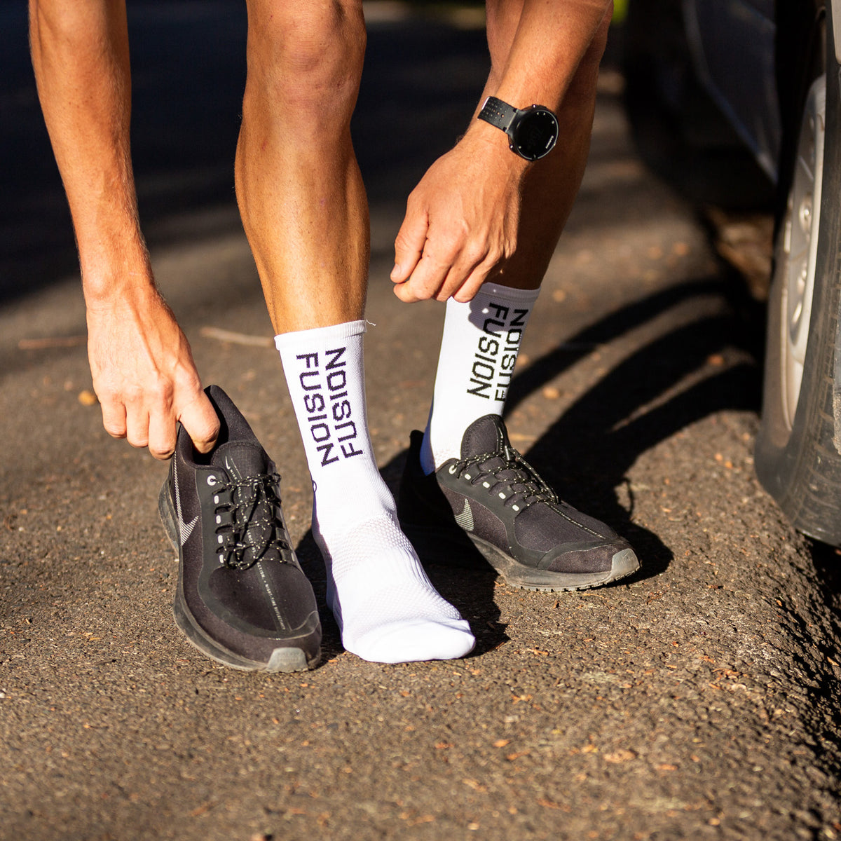 FUSION PWR Compression Socks with Coolmax_Cycling and Running_Collection: Mens_Action
