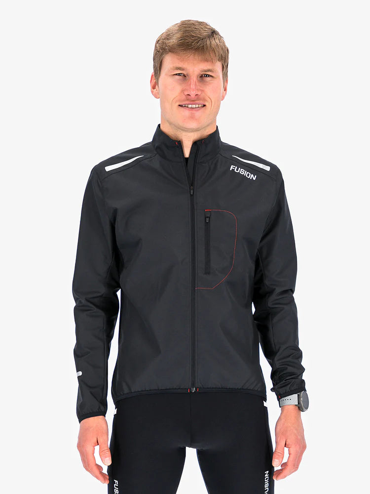 Fusion Men's S1 Run Jacket in Black 