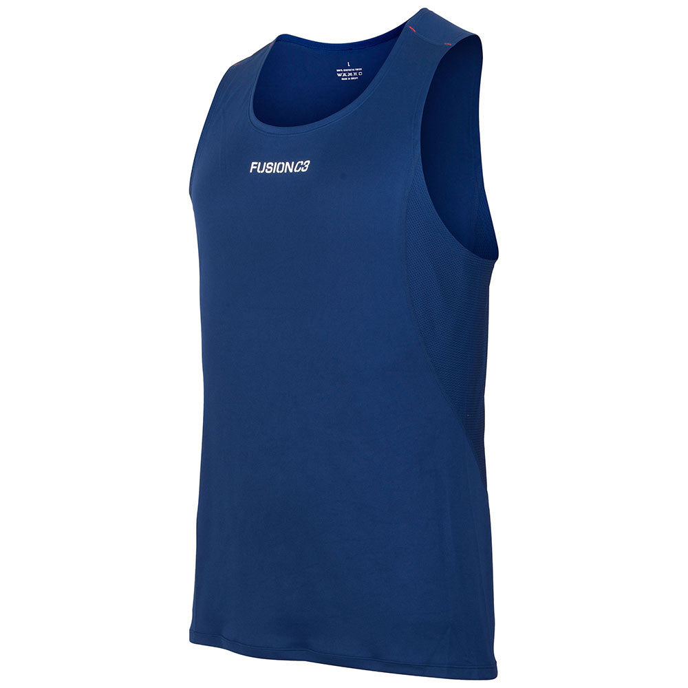 Fusion Mens C3 Running Singlet_Colour: Black