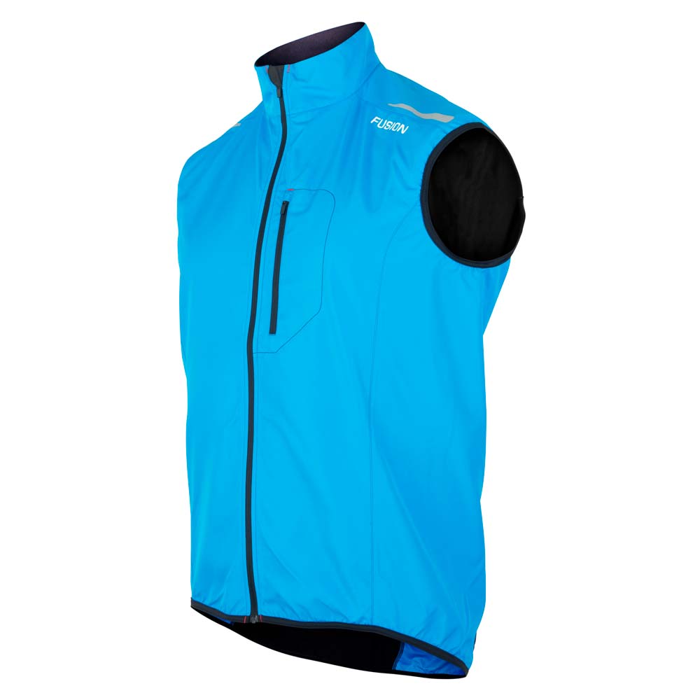Mens S1 Shell Vest_Running_Colour: Surf