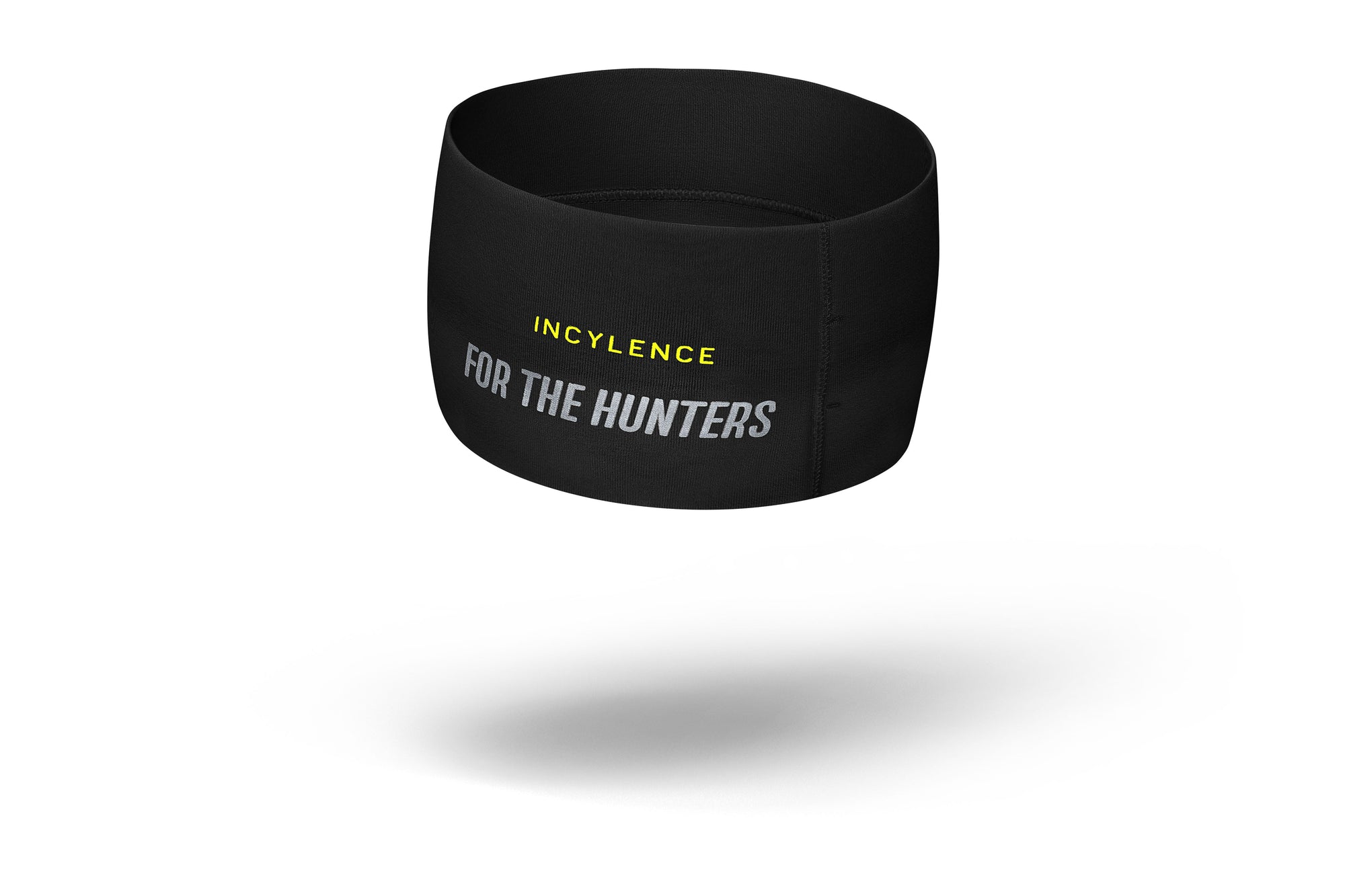 INCYLENCE Headband in Black and Canary Wide  band with 'For  The Hunters' on the back