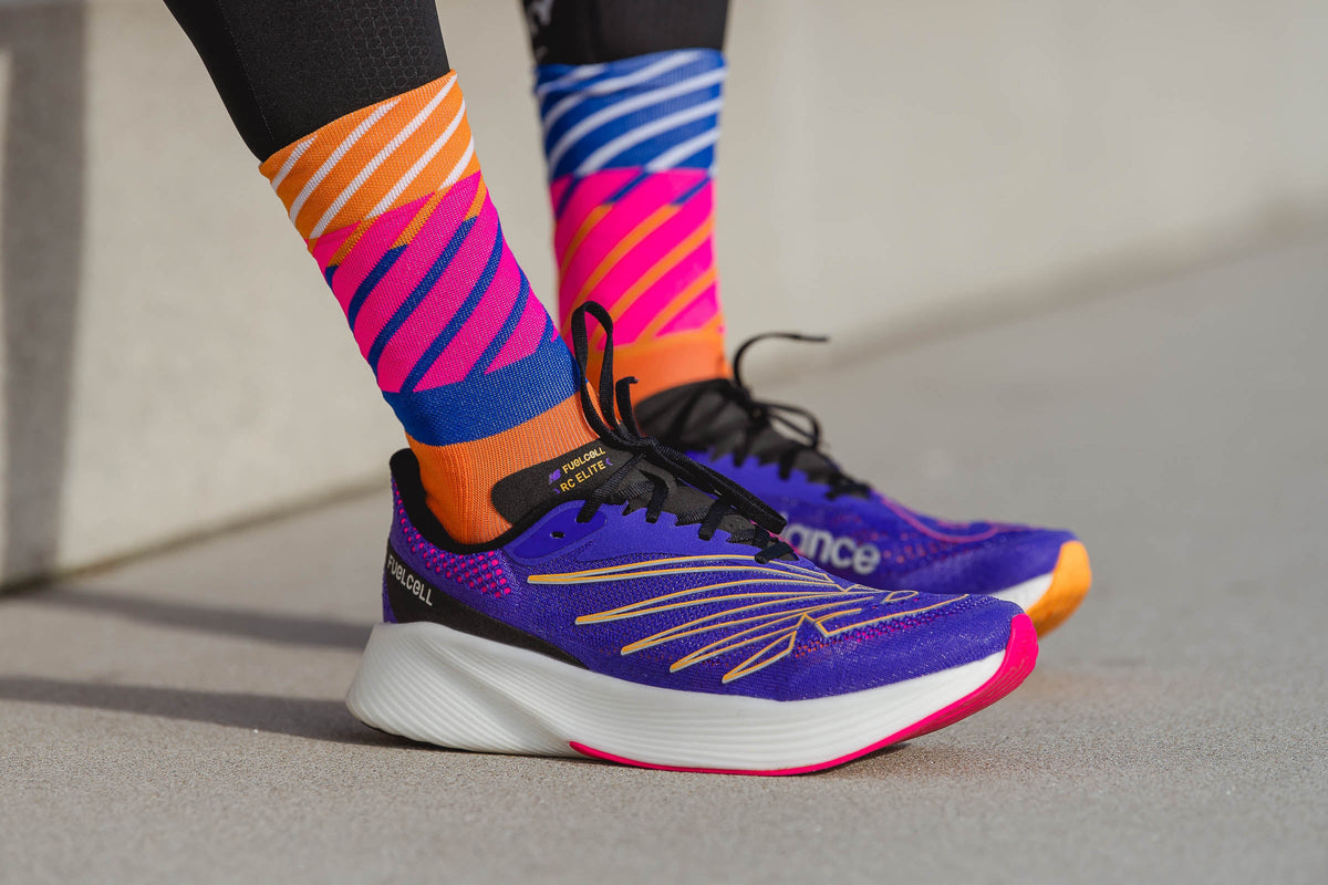 Incylence Running Diagonals Orange Royal Long Sock Socks INCYLENCE 