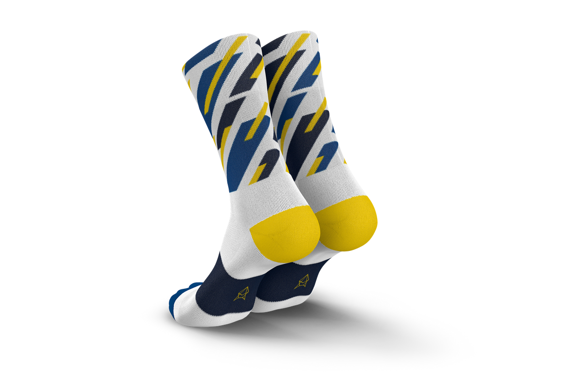 Incylence Running Dashes White Blue Long Sock Socks INCYLENCE 