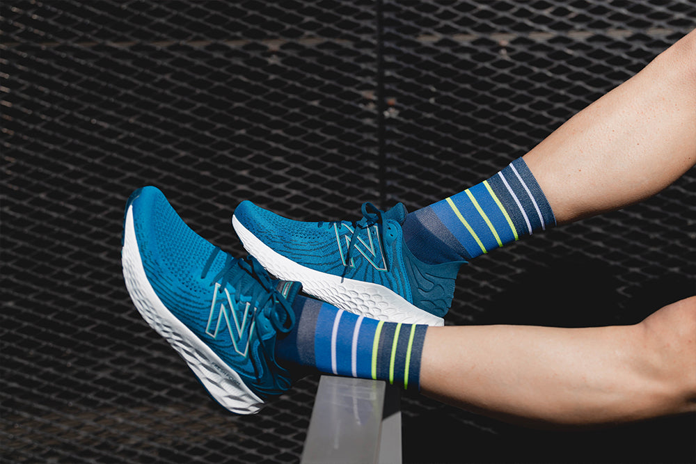 Incylence Running Lines Blue Canary Long Sock Socks INCYLENCE 