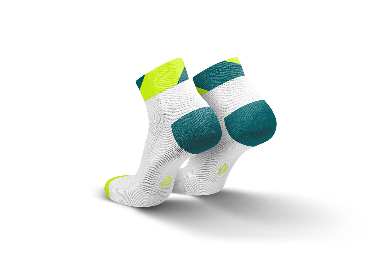 Running Sock Splits Petrol Canary