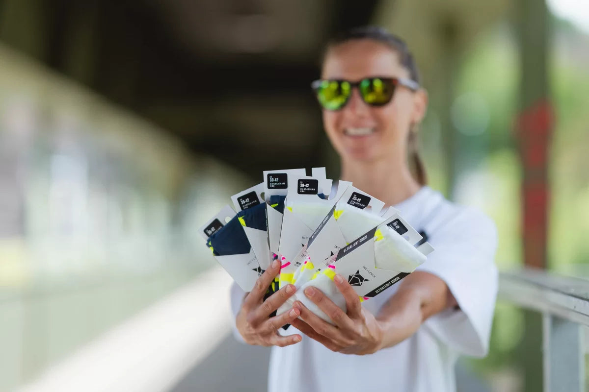 Incylence Ultralight KICKASS Navy Pink Long Sock Socks INCYLENCE 